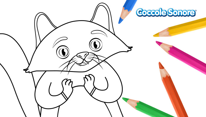 Gatto, disegni da colorare, Coccole Sonore