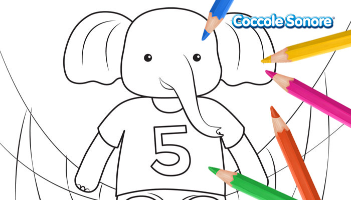 elefante_disegni_da_colorare, Coccole Sonore