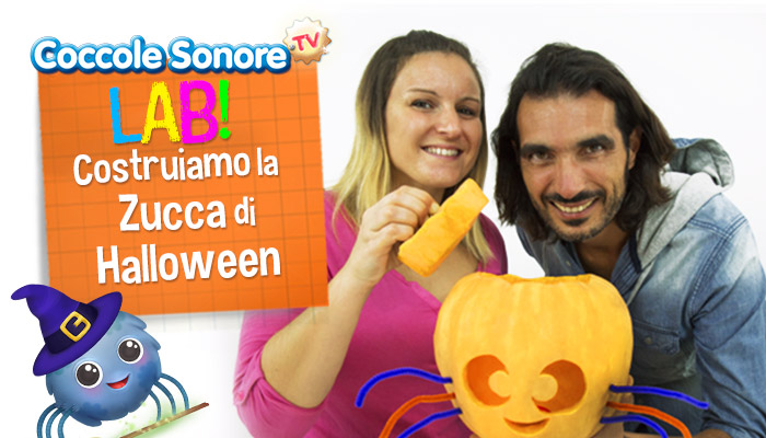lavoretti per bambini, costruiamo la zucca di Halloween con Alessandro Conte e Federica, Coccole Sonore