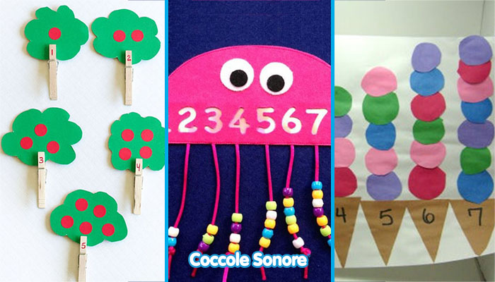 Giochi Montessori per imparare i numeri, Coccole Sonore
